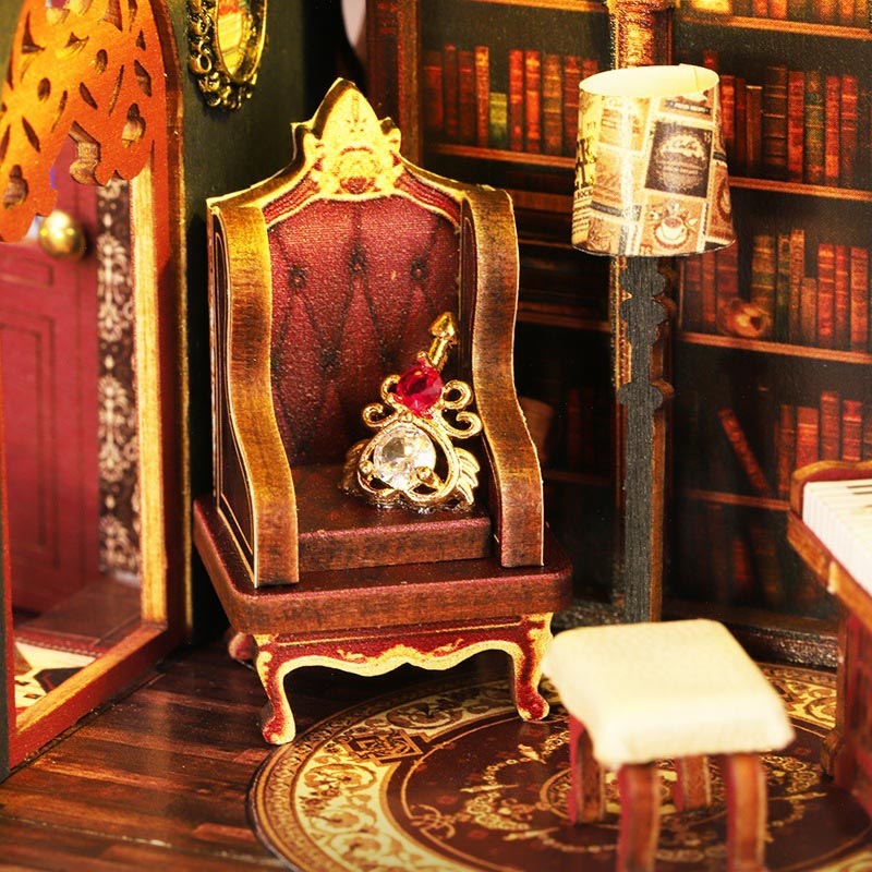 Coffee Bookstore | DIY  Miniature House Kit 3D Wooden Model DIY Gift Puzzle