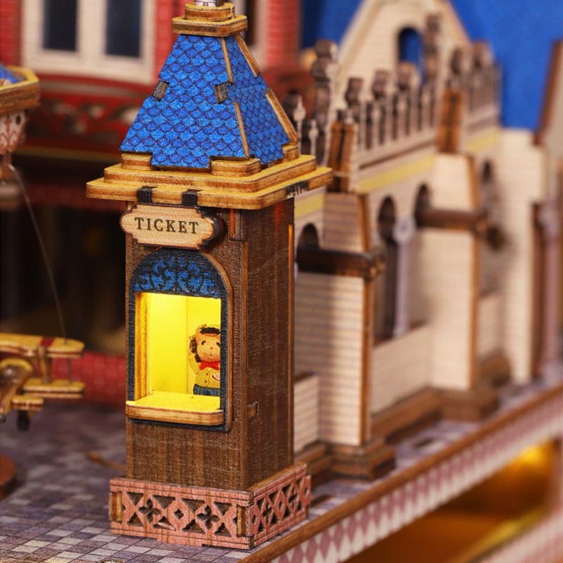 Annecy Castle Merry-Go-Round Circus | DIY Miniature House Kit 3D Wooden Model DIY Gift Puzzle