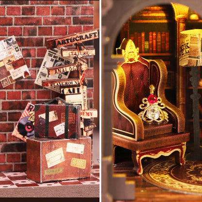 Coffee Bookstore | DIY  Miniature House Kit 3D Wooden Model DIY Gift Puzzle