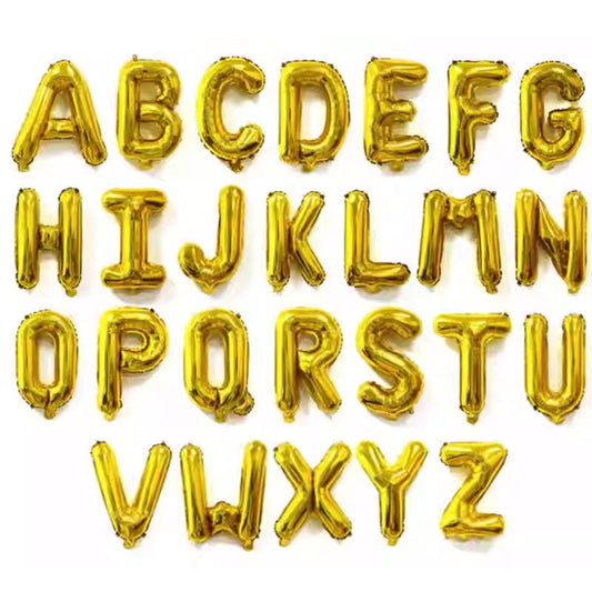 16 Inch 32 Inch foil alphabet letter balloons A-Z gold color for parties, wedding, engagement, anniversary,  graduation. birthday, baby shower