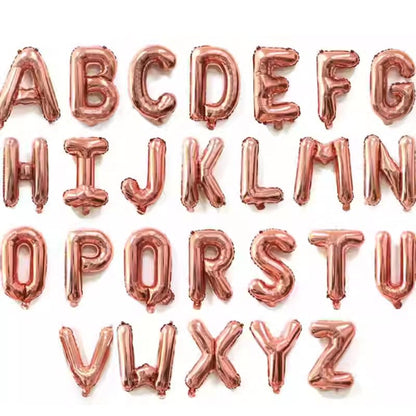 16 Inch 32 Inch foil alphabet letter balloons A-Z rose gold color for parties, wedding, engagement, anniversary,  graduation. birthday, baby shower