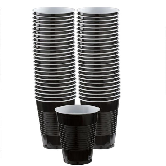 16oz black colored party plastic cup for parties, colour theme parties. 