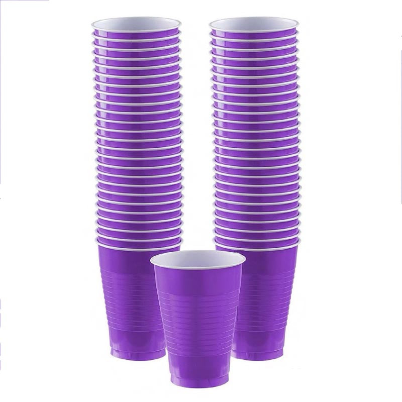 16oz purple colored party plastic cup for parties, colour theme parties. 