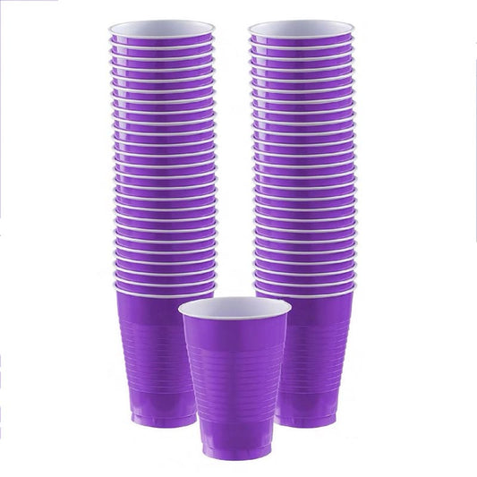 16oz purple colored party plastic cup for parties, colour theme parties. 