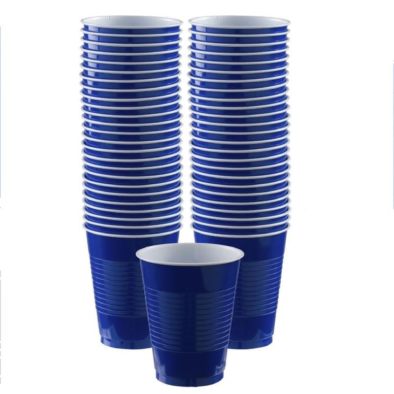 16oz royal blue colored party plastic cup for parties, colour theme parties. 