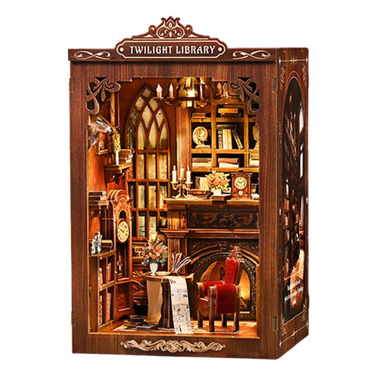 Twilight Library | DIY Book Nook Miniature House Kit 3D Wooden Model DIY Gift Puzzle
