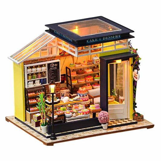 Bakery | DIY Miniature House Kit 3D Wooden Model DIY Gift Puzzle