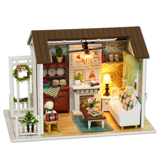 Cozy Sitting Room | DIY Miniature House Kit 3D Wooden Model DIY Gift Puzzle