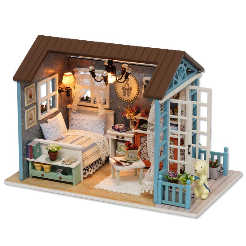 Cozy Bedroom | DIY Miniature House Kit 3D Wooden Model DIY Gift Puzzle