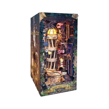 Magic Night Alley | DIY Book Nook Miniature House Kit 3D Wooden Model DIY Gift Puzzle