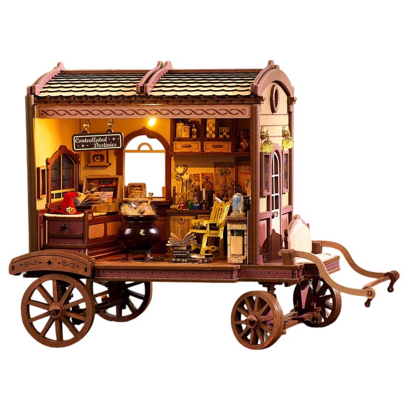 Merchant's Traveling Wagon | DIY Miniature House Kit 3D Wooden Model DIY Gift Puzzle