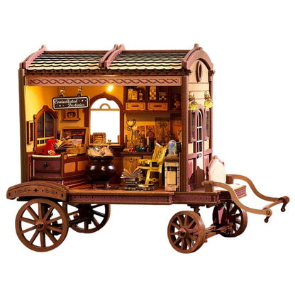 Merchant's Traveling Wagon | DIY Miniature House Kit 3D Wooden Model DIY Gift Puzzle