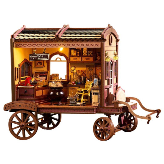 Merchant's Traveling Wagon | DIY Miniature House Kit 3D Wooden Model DIY Gift Puzzle