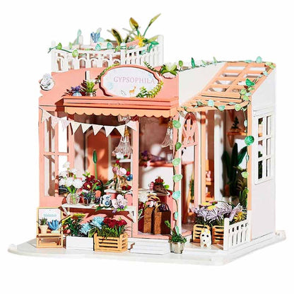 Flower Shop | DIY Miniature House Kit 3D Wooden Model DIY Gift Puzzle
