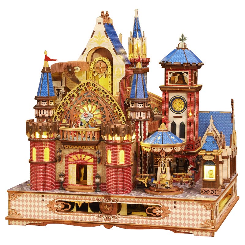 Annecy Castle Merry-Go-Round Circus | DIY Miniature House Kit 3D Wooden Model DIY Gift Puzzle