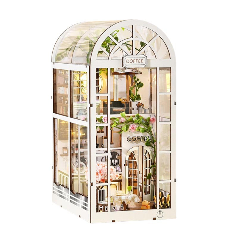 Coffee Garden | DIY Book Nook Miniature House Kit 3D Wooden Model DIY Gift Puzzle
