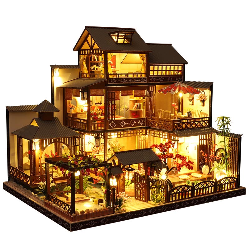 Japanese Garden Musical House | DIY Miniature House Kit 3D Wooden Model DIY Gift Puzzle