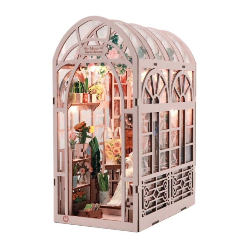 Greenhouse | DIY Book Nook Miniature House Kit 3D Wooden Model DIY Gift Puzzle