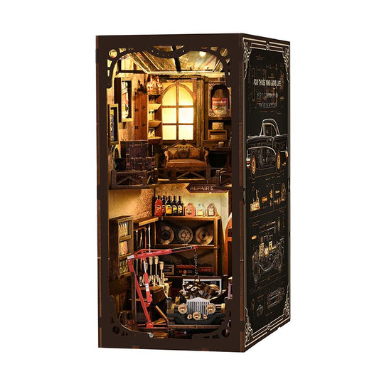 Craftsmanship Repair Shop Vehicle Repair | DIY Book Nook Miniature House Kit 3D Wooden Model DIY Gift Puzzle