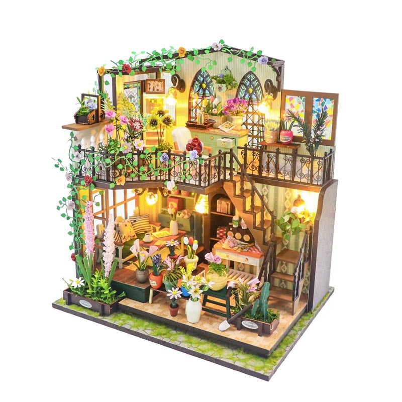 Romantic Flower House | DIY Miniature House Kit 3D Wooden Model DIY Gift Puzzle