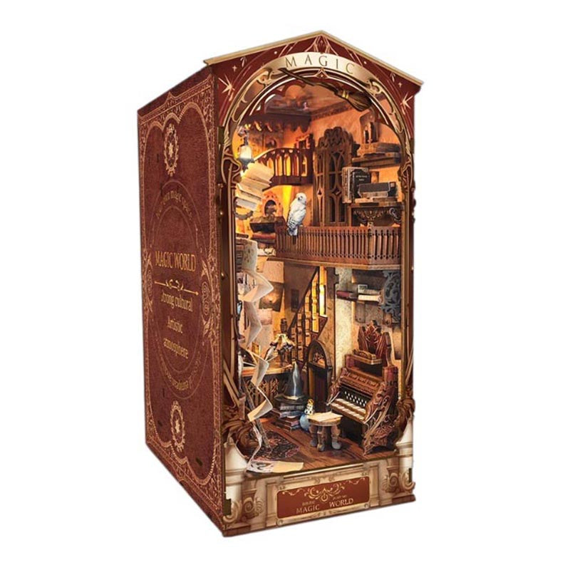 Magic World | DIY Book Nook Miniature House Kit 3D Wooden Model DIY Gift Puzzle