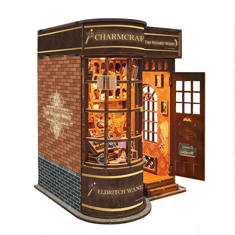 Bookshelf Companion | DIY Book Nook Miniature House Kit 3D Wooden Model DIY Gift Puzzle