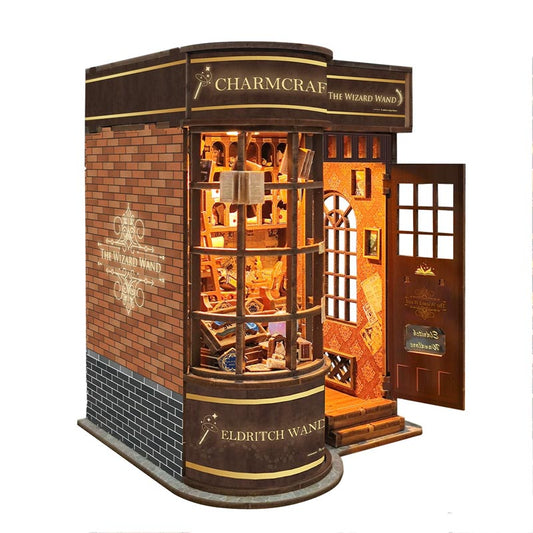Bookshelf Companion | DIY Book Nook Miniature House Kit 3D Wooden Model DIY Gift Puzzle