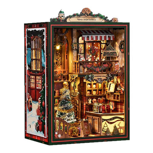 Christmas Musical Shop | DIY Book Nook Miniature House Kit 3D Wooden Model DIY Gift Puzzle