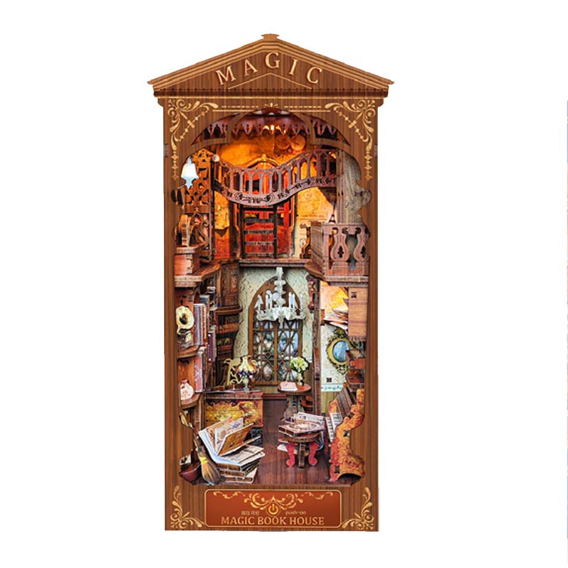 Magic Book House | DIY Book Nook Miniature House Kit 3D Wooden Model DIY Gift Puzzle