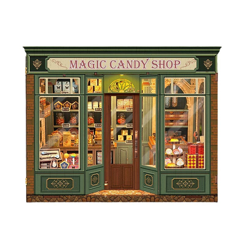 Magic Candy Shop | DIY Book Nook Miniature House Kit 3D Wooden Model DIY Gift Puzzle