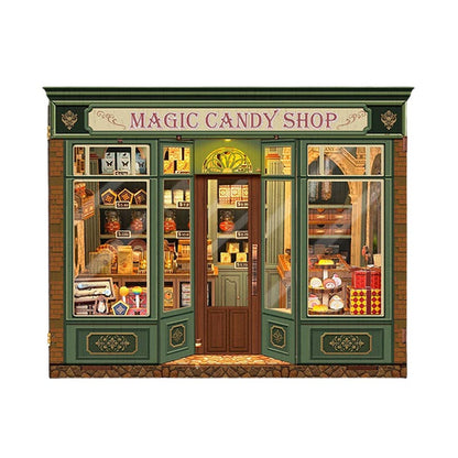 Magic Candy Shop | DIY Book Nook Miniature House Kit 3D Wooden Model DIY Gift Puzzle