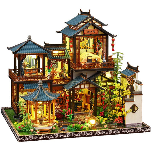 Chinese Ancient Villa | DIY Miniature House Kit 3D Wooden Model DIY Gift Puzzle