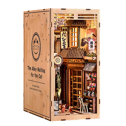 The Alley Waiting for the Cat | DIY Book Nook Miniature House Kit 3D Wooden Model DIY Gift Puzzle