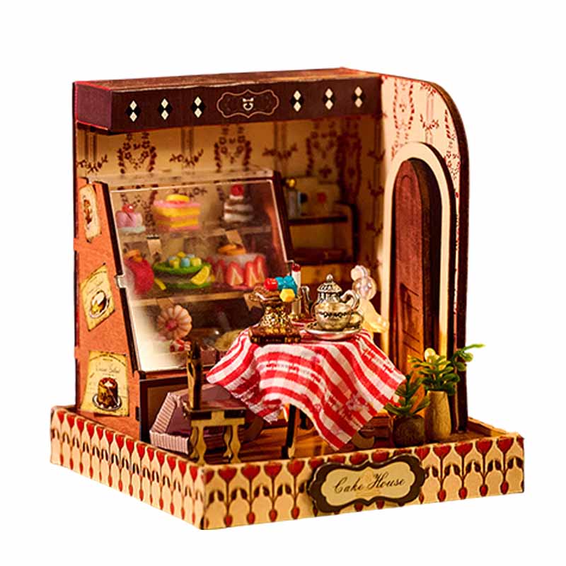 Mini Bakery Dessert Shop | DIY Miniature House Kit 3D Wooden Model DIY Gift Puzzle