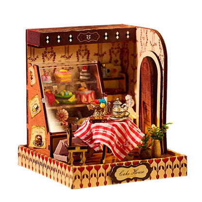 Mini Bakery Dessert Shop | DIY Miniature House Kit 3D Wooden Model DIY Gift Puzzle