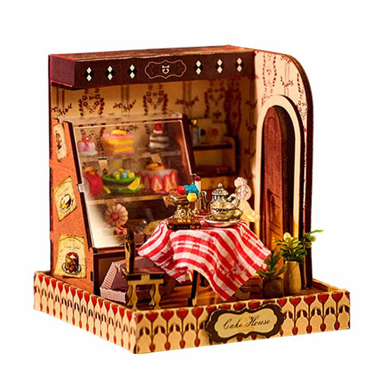 Mini Bakery Dessert Shop | DIY Miniature House Kit 3D Wooden Model DIY Gift Puzzle