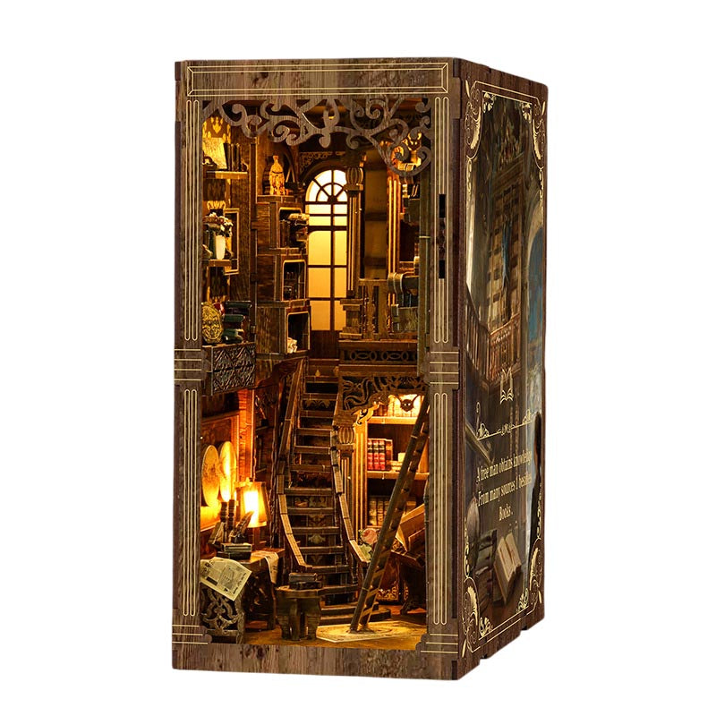 Ancient Book Collection Room | DIY Book Nook Miniature House Kit 3D Wooden Model DIY Gift Puzzle