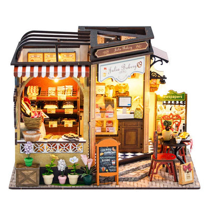Handmade Bakery | DIY Miniature House Kit 3D Wooden Model DIY Gift Puzzle