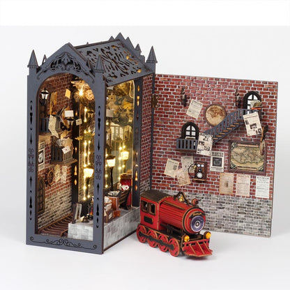Train Station | DIY Book Nook Miniature House Kit 3D Wooden Model DIY Gift Puzzle