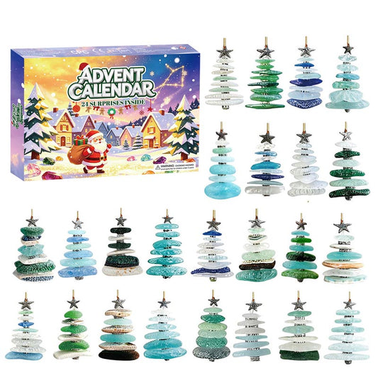 [Christmas 2026] Christmas Advent Calendar Blind Box Sea Glass Christmas Tree Hangings