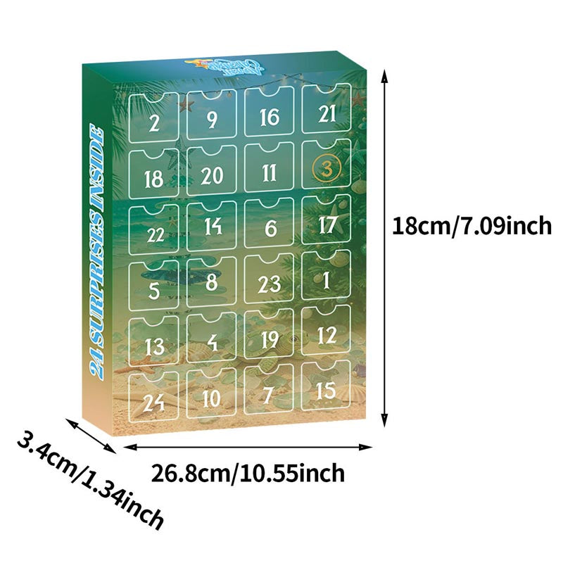 [Christmas 2026] Christmas Advent Calendar Blind Box Sea Glass Christmas Tree Hangings