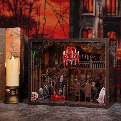 Dark Room Halloween | DIY Book Nook Miniature House Kit 3D Wooden Model DIY Gift Puzzle