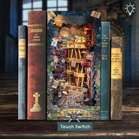 Magic Night Alley | DIY Book Nook Miniature House Kit 3D Wooden Model DIY Gift Puzzle
