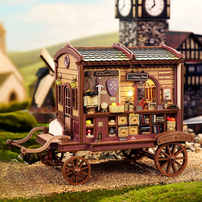 Merchant's Traveling Wagon | DIY Miniature House Kit 3D Wooden Model DIY Gift Puzzle