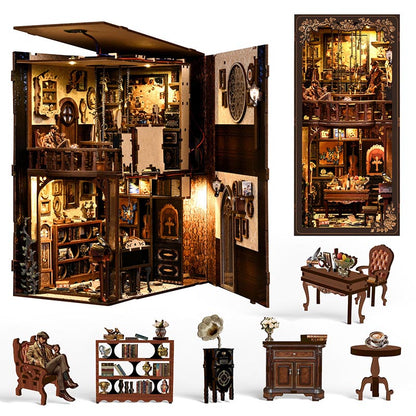 Detective's Study | DIY Book Nook Miniature House Kit 3D Wooden Model DIY Gift Puzzle