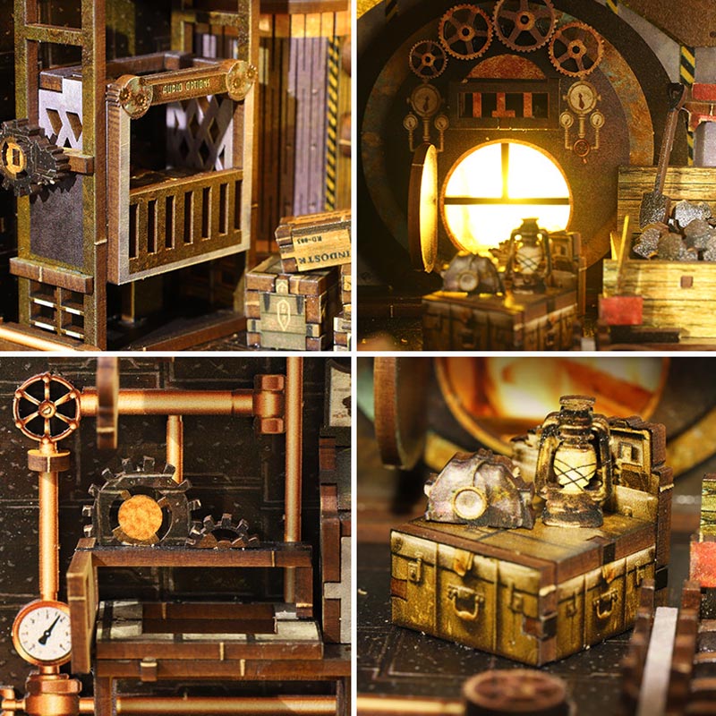 Mechanical Rhythm | DIY Book Nook Miniature House Kit 3D Wooden Model DIY Gift Puzzle