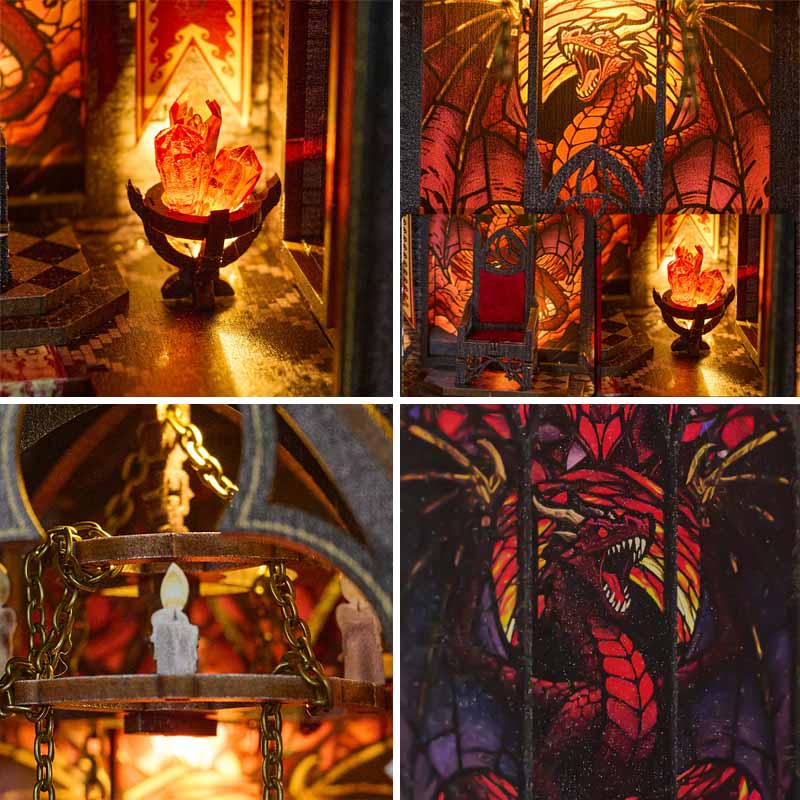 Spire of the Wyrm | DIY Book Nook Miniature House Kit 3D Wooden Model DIY Gift Puzzle