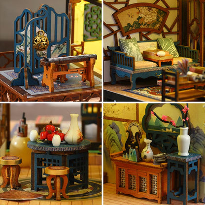 Chinese Ancient Villa | DIY Miniature House Kit 3D Wooden Model DIY Gift Puzzle