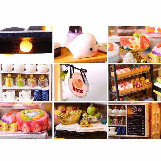 Bakery | DIY Miniature House Kit 3D Wooden Model DIY Gift Puzzle