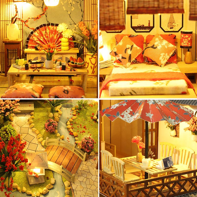 Japanese Garden Musical House | DIY Miniature House Kit 3D Wooden Model DIY Gift Puzzle